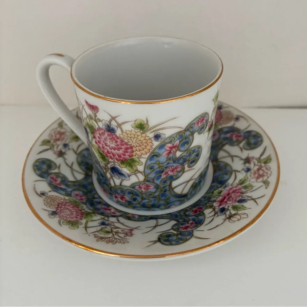 NWT Vintage Laudel for Macy’s Porcelain Made in Japan Demitasse Tea Cup/Saucer